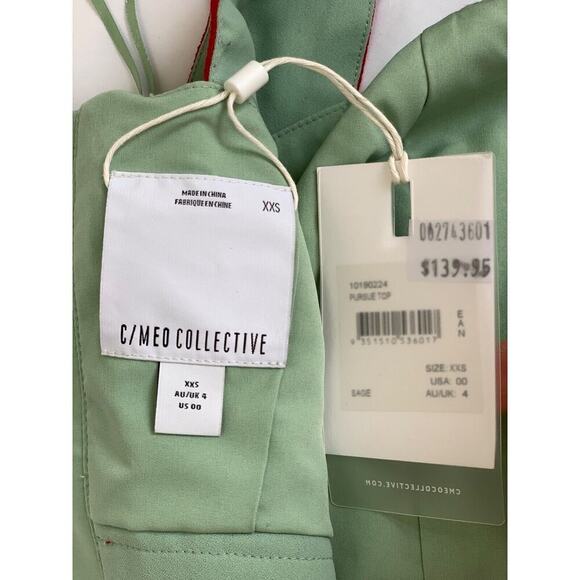 C/MEO Collective Pursue Crop Top Sleeveless XXS 00 Racerback Green Sporty - Picture 6 of 11